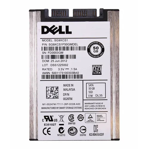 Dell 02KFM | 50GB Multi-Level Cell SATA 6Gb/s mSATA 1.8-Inch Solid State Drive Refurbished - Dell refurbished available on Gotodirect