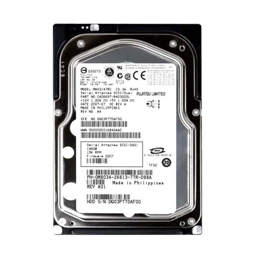 Dell M8034 | 147GB 15000RPM SAS 3Gb/s Hot-Pluggable 3.5-Inch Hard Drive for PowerEdge Servers Refurbished - Dell refurbished available on Gotodirect