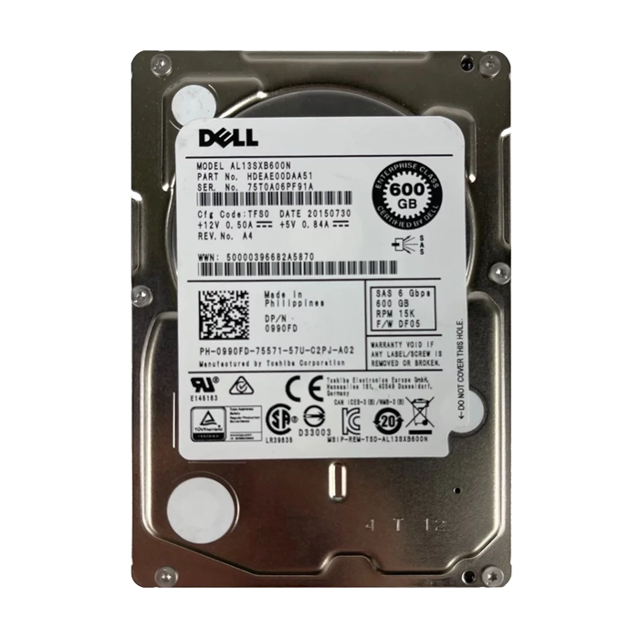 Toshiba HDEAE00DAA51 | 600GB 15000RPM SAS 6Gb/s 64MB Cache 2.5-Inch Hard Drive Refurbished - Toshiba refurbished available on Gotodirect