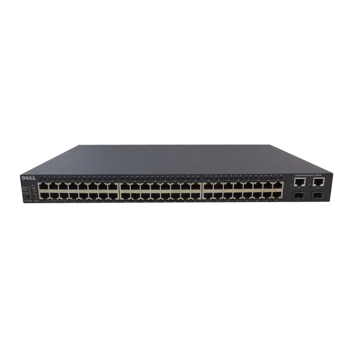 Dell 2T186 | PowerConnect 3048 48 x Ports 10/100Base-TX + 2 x 10/100/1000Base-T + 2 x SFP Ports Layer 3 Managed 1U Rack-mountable Fast Ethernet Network Switch Refurbished - Dell refurbished available on Gotodirect