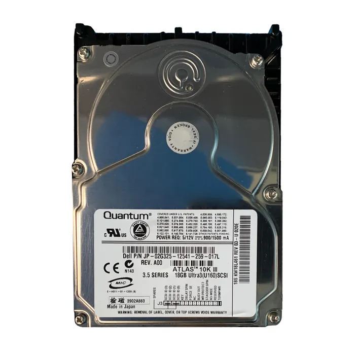 Dell 2G325 | 18GB 10000RPM Ultra160 SCSI 8MB Cache 68-Pin 3.5-Inch Hard Drive Refurbished - Dell refurbished available on Gotodirect