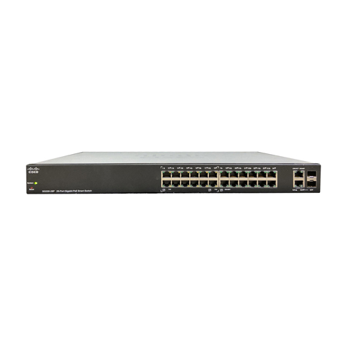 Cisco SLM2024PT-NA-RF | 200 SG200-26P 12 x Ports PoE 10/100/1000Base-T + 12 x Ports GBE + 2 x Combo SFP (mini-GIBIC) 1U Rack-Mountable Gigabit Ethernet Smart Network Switch Refurbished - Cisco Systems Inc. refurbished available on Gotodirect