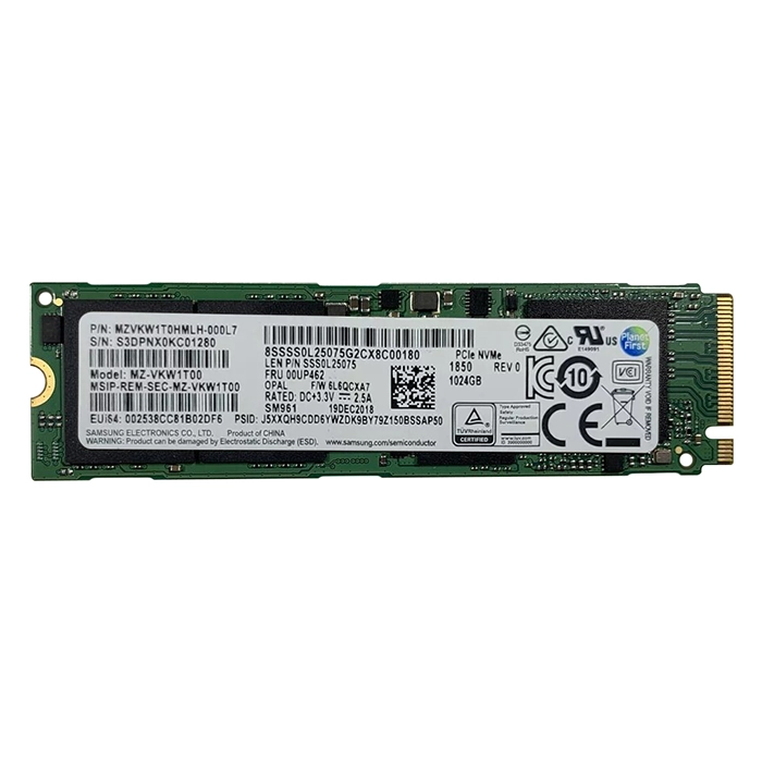 Samsung MZ-VKW1T00 | SM961 Series 1TB Multi-Level Cell PCI Express NVMe 3.0 x4 M.2 2280 Solid State Drive Refurbished - Samsung refurbished available on Gotodirect
