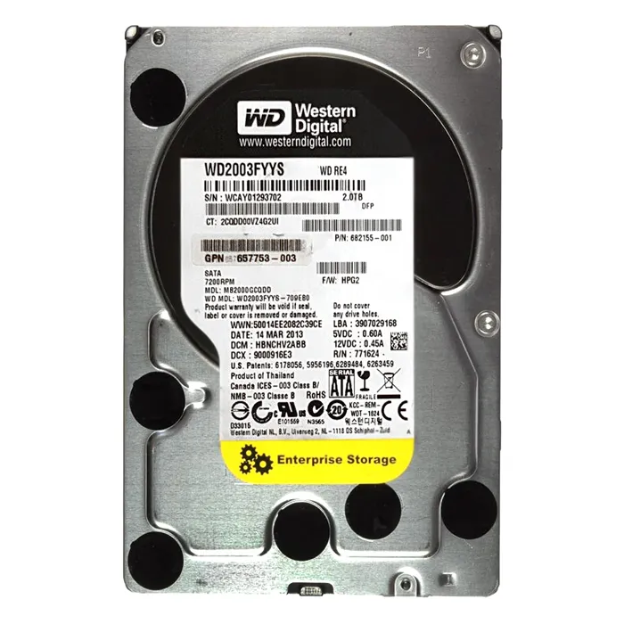HP 682155-001 | 2TB 7200RPM SATA 6Gb/s 512n 3.5-inch Midline Hard Drive BL465c Gen9 Refurbished - Hewlett-Packard (ou HP en abrégé) refurbished available on Gotodirect