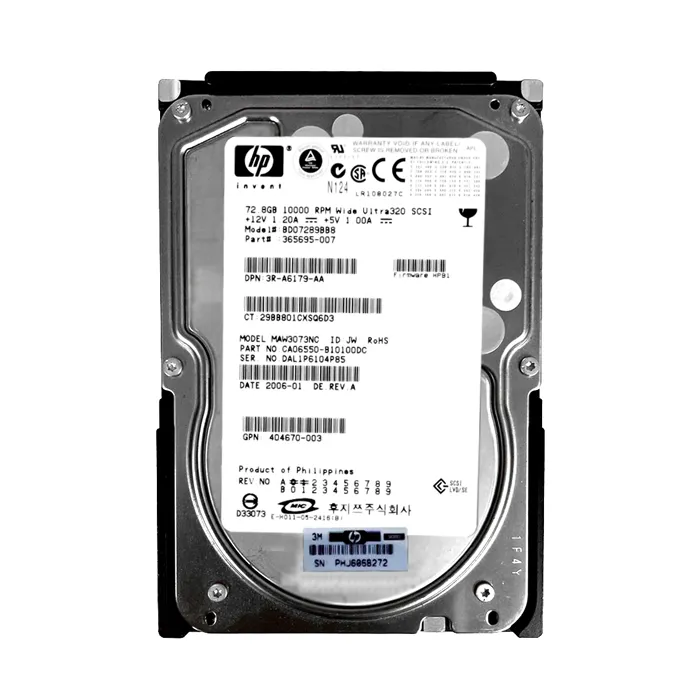 HP BD07289BB8 | 72.8GB 10000RPM Ultra320 SCSI Hot Pluggable LVD 80-Pin 3.5-Inch Hard Drive for ProLiant BL20p Gen2 Refurbished - Hewlett-Packard (ou HP en abrégé) refurbished available on Gotodirect