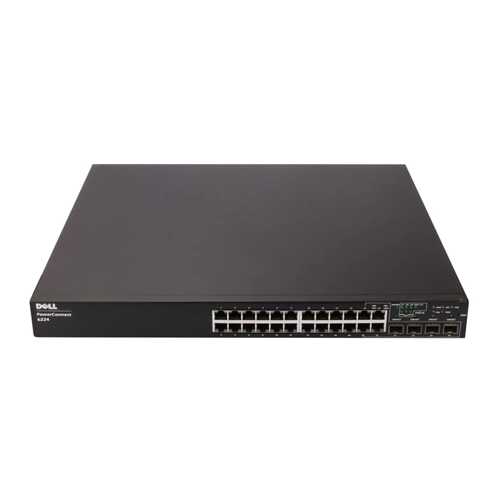 Dell TK308 | PowerConnect 6200 Series 6224 24 x RJ-45 Ports 10/100/1000Base-T + 4 x Ports Shared SFP Layer 3 Managed 1U Rack-Mountable Gigabit Ethernet Network Switch Refurbished - Dell refurbished available on Gotodirect