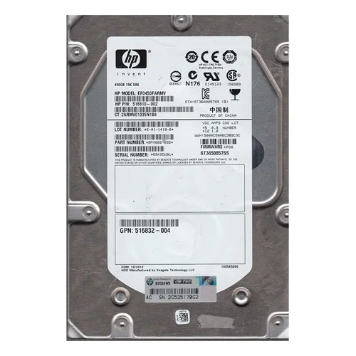 HP EF0450FARMV | 450GB 15000RPM SAS 6Gb/s Dual Port 16MB Cache Hot Swappable 3.5-Inch Hard Drive for ProLiant Server BL460c Gen10 Refurbished - Hewlett-Packard (ou HP en abrégé) refurbished available on Gotodirect