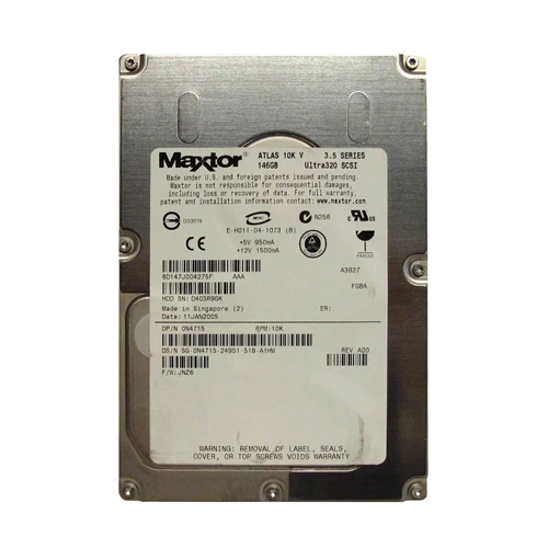 Dell 0N4715 | 146GB 10000RPM Ultra320 SCSI Hot-Pluggable 8MB Cache 3.5-Inch Hard Drive for PowerEdge Server & PowerVault Storage Array Refurbished - Dell refurbished available on Gotodirect