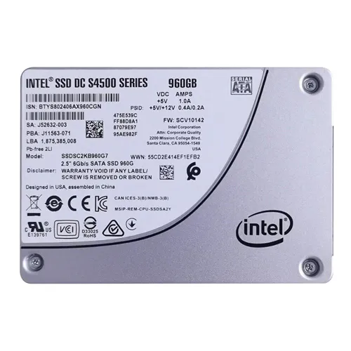 Intel SSDSC2KB960G701 | DC S4500 960GB Triple-Level Cell SATA 6Gb/s 2.5-Inch Solid State Drive Refurbished - Intel refurbished available on Gotodirect