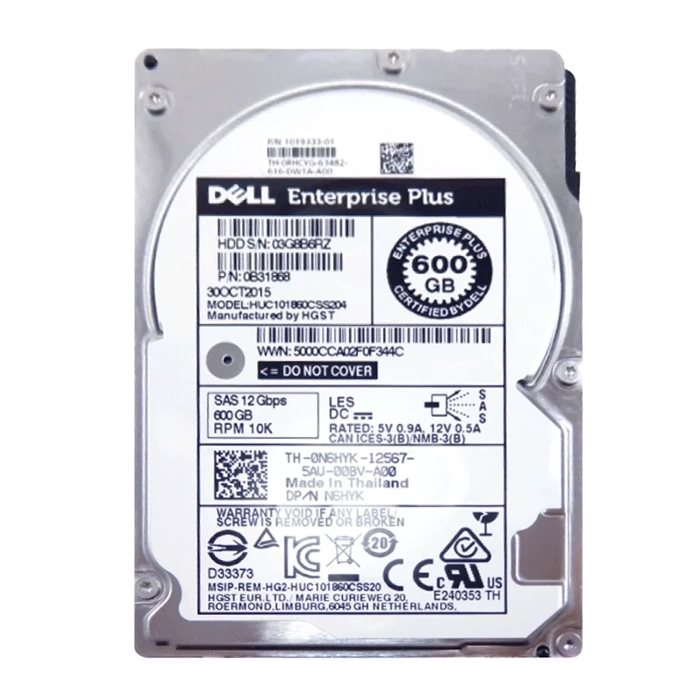 Dell 0N6HYK | 600GB 10000RPM SAS 12Gb/s Hot-Pluggable 2.5-Inch Hard Drive for Compellent Storage Array Refurbished - Dell refurbished available on Gotodirect