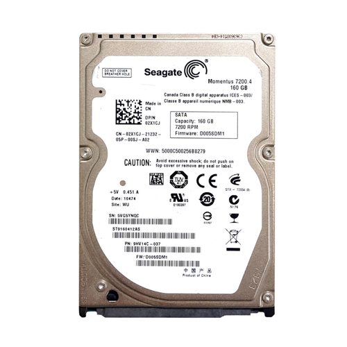 Dell 2X1CJ | 160GB 7200RPM SATA 3Gb/s 16MB Cache 2.5-Inch Hard Drive Refurbished - Dell refurbished available on Gotodirect