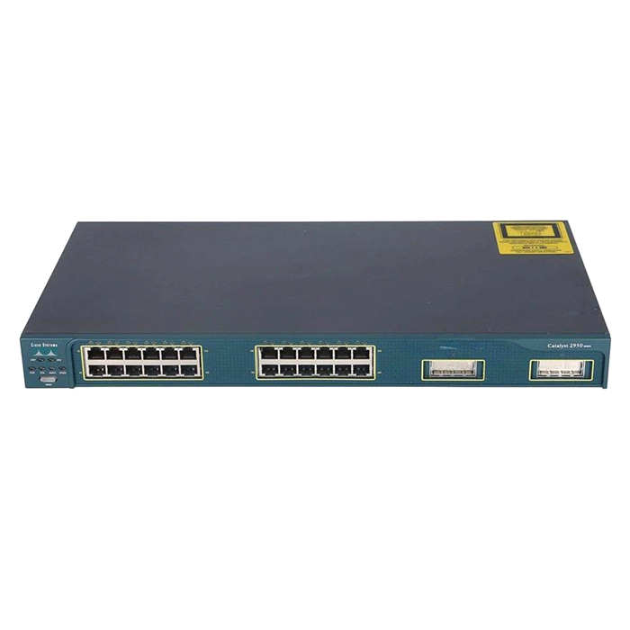 Cisco WS-C2950G-24-EI-RF | Catalyst 2950 Series 2950G-24 24 x RJ-45 Ports 10/100Base-TX + 2 x GBIC Ports 1000Base-X Managed Layer 3 1U Rack-mountable Fast Ethernet Network Switch Refurbished - Cisco Systems Inc. refurbished available on Gotodirect