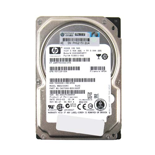 HP 518011-002 | 300GB 10000RPM SAS 6Gb/s SFF Hot-Pluggable Dual Port 2.5-inch Hard Drive for Gen1 to Gen7 ProLiant Servers Refurbished - Hewlett-Packard (ou HP en abrégé) refurbished available on Gotodirect