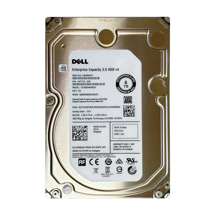 Dell P00JM | 6TB 7200RPM SATA 6Gb/s Hot-Swappable 128MB Cache (512e) 3.5-Inch Hard Drive for PowerEdge Server Refurbished - Dell refurbished available on Gotodirect