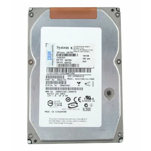 IBM 43W7524 | 146GB 15000RPM SAS 3Gb/s Hot Swappable 8MB Cache 3.5-Inch Hard Drive for BladeCenter S Refurbished -  refurbished available on Gotodirect