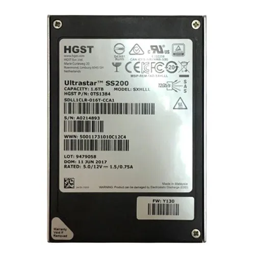 HGST SDLL1CLR-016T-CCA1 | Ultrastar DC SS200 Series 1.6TB Multi-Level Cell SAS 12Gb/s Mixed Use (ISE) 2.5-Inch Solid State Drive Refurbished - HGST (a subsidiary of Western Digital) refurbished available on Gotodirect