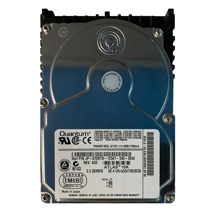Dell 72NTD | 36GB 10000RPM Ultra320 SCSI 80-Pin 3.5-Inch Hard Drive Refurbished - Dell refurbished available on Gotodirect