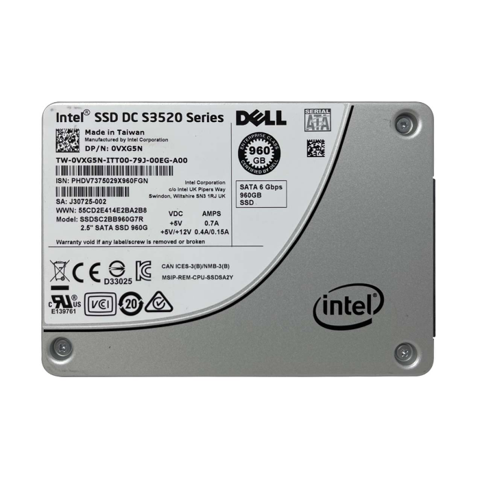 Dell VXG5N | 960GB MLC SATA 6Gb/s 2.5-Inch Solid State Drive Refurbished - Dell refurbished available on Gotodirect