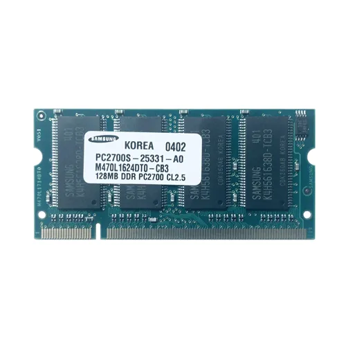 Samsung M470L1624DT0-CB3 | 128MB DDR-333MHz PC2700 Non-ECC Unbuffered SODIMM CL2.5 1Rx16 2.5V 200-Pin Memory Module Refurbished - Samsung refurbished available on Gotodirect