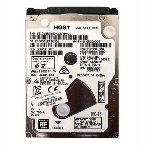 HP 666288-005 | 500GB 5400RPM SATA 6Gb/s 8MB Cache 2.5-inch Hard Drive Refurbished - Hewlett-Packard (ou HP en abrégé) refurbished available on Gotodirect