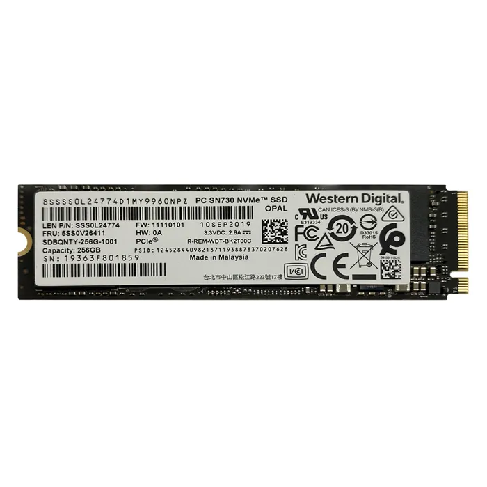 Lenovo 5SS0V26411 | 256GB Triple-Level Cell PCI Express NVMe 3.0 x4 M.2 2280 Solid State Drive Refurbished - Lenovo refurbished available on Gotodirect