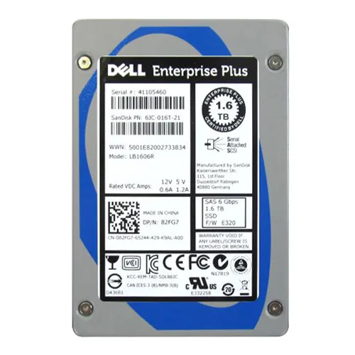 Dell 082FG7 | 1.6TB Multi-Level Cell SAS 6Gb/s Hot-Pluggable 2.5-Inch Solid State Drive for PowerEdge Servers Refurbished - Dell refurbished available on Gotodirect