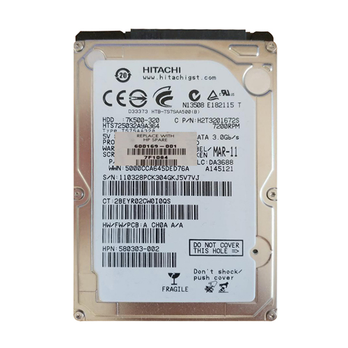 HP 600169-001 | 320GB 7200RPM SATA 3Gb/s 16MB Cache 2.5-inch Hard Drive Refurbished - Hewlett-Packard (ou HP en abrégé) refurbished available on Gotodirect