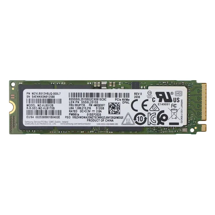 Lenovo 00UP735 | 512GB Triple-Level Cell PCI Express NVMe 3.0 x4 M.2 2280 Solid State Drive Refurbished - Lenovo refurbished available on Gotodirect