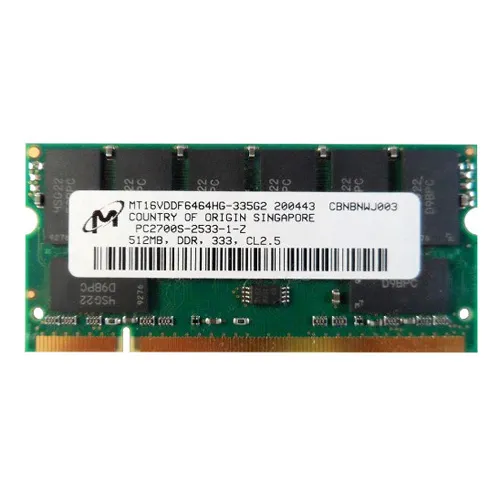 Micron MT16VDDF6464HG-335G2 | 512MB DDR-333MHz PC2700 Non-ECC Unbuffered SODIMM CL2.5 2Rx8 2.5V 200-Pin Memory Module Refurbished -  refurbished available on Gotodirect
