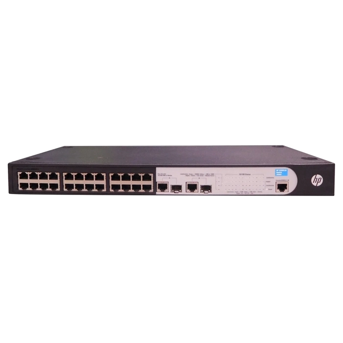 HP JD990A#ABA | V1905-24 26 Ports 26 x RJ-45 2 x Expansion Slots 10/100/1000Base-T 10/100Base-TX Manageable Ethernet Switch Refurbished - Hewlett-Packard (ou HP en abrégé) refurbished available on Gotodirect