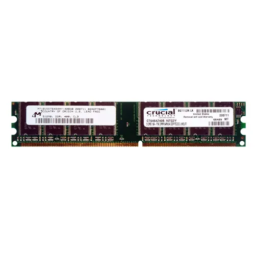 Buy Micron MT16VDDT6464AY-40BGB | 512MB DDR-400MHz PC3200 Non-ECC Unbuffered UDIMM CL3 2Rx8 2.5V 184-Pin Memory Module Refurbished - $82.46 Micron MT16VDDT6464AY-40BGB | 512MB DDR-400MHz PC3200 Non-ECC Unbuffered UDIMM CL3 2Rx8 2.5V 184-Pin Memory Module Refurbished - refurbished available on Gotodirect