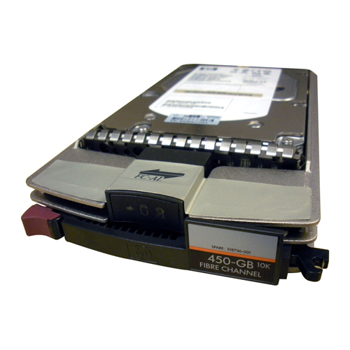 HP 518736-001 | 450GB 10000RPM Fibre Channel 4Gb/s Dual Port Hot Swappable 3.5-Inch Hard Drive for StorageWorks EVA 3000 Refurbished - Hewlett-Packard (ou HP en abrégé) refurbished available on Gotodirect