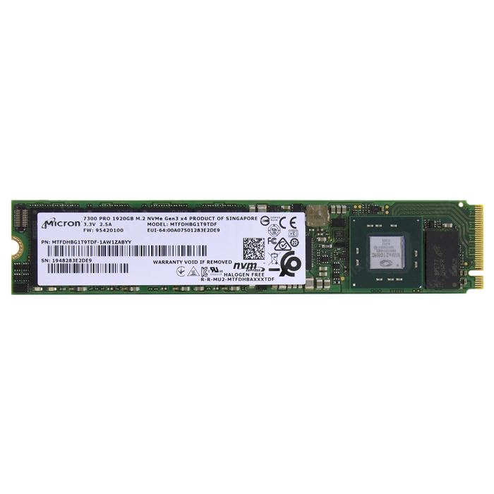 Micron MTFDHBG1T9TDF-1AW1ZABYY | 7300 PRO Series 1.92TB Triple-Level Cell PCI Express NVMe 3.0 x4 3D NAND M.2 22110 Solid State Drive Refurbished -  refurbished available on Gotodirect