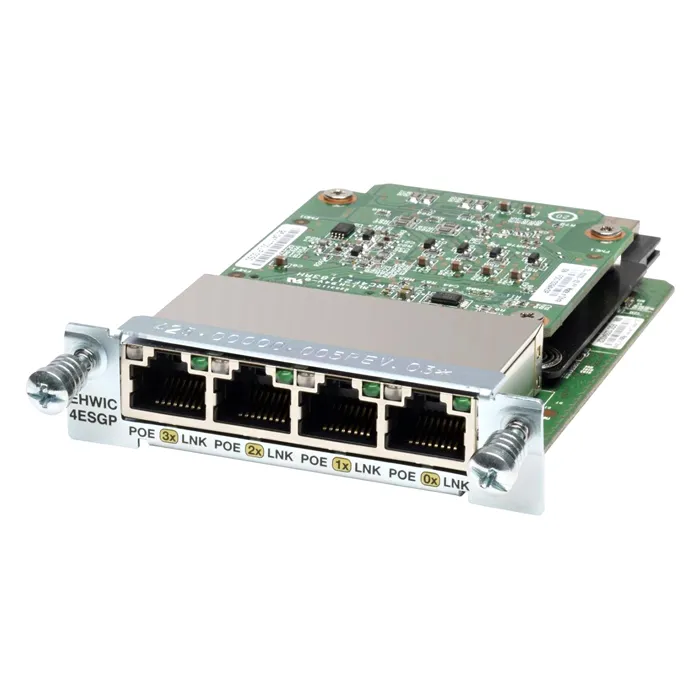Cisco EHWIC-4ESG-P | 4-Ports 10/100/1000Base-TX Gigabit EtherSwitch Enhanced High-Speed WAN Interface Card with PoE Refurbished - Cisco Systems Inc. refurbished available on Gotodirect