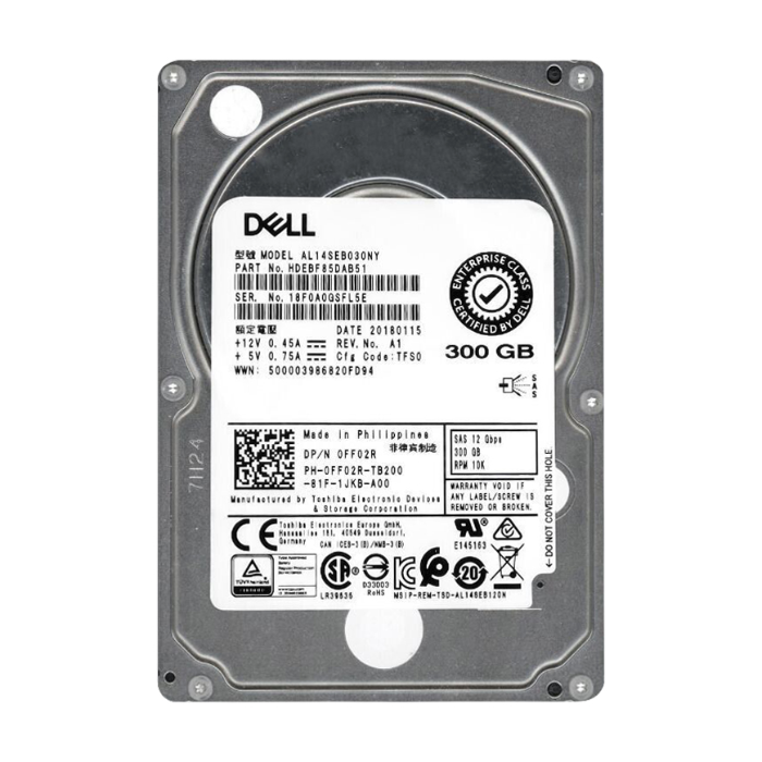 Buy Toshiba HDEBF85DAB51 | 300GB 10000RPM SAS 12Gb/s 128MB Cache 2.5-Inch Hard Drive Refurbished - $150.63 Toshiba HDEBF85DAB51 | 300GB 10000RPM SAS 12Gb/s 128MB Cache 2.5-Inch Hard Drive Refurbished - Toshiba refurbished available on Gotodirect