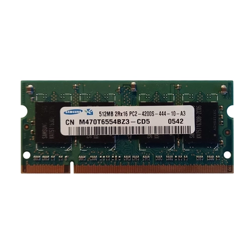 Samsung M470T6554BZ3-CD5 | 512MB DDR2-533MHz PC2-4200 Non-ECC Unbuffered SODIMM CL4 2Rx16 1.8V 200-Pin Memory Module Refurbished - Samsung refurbished available on Gotodirect