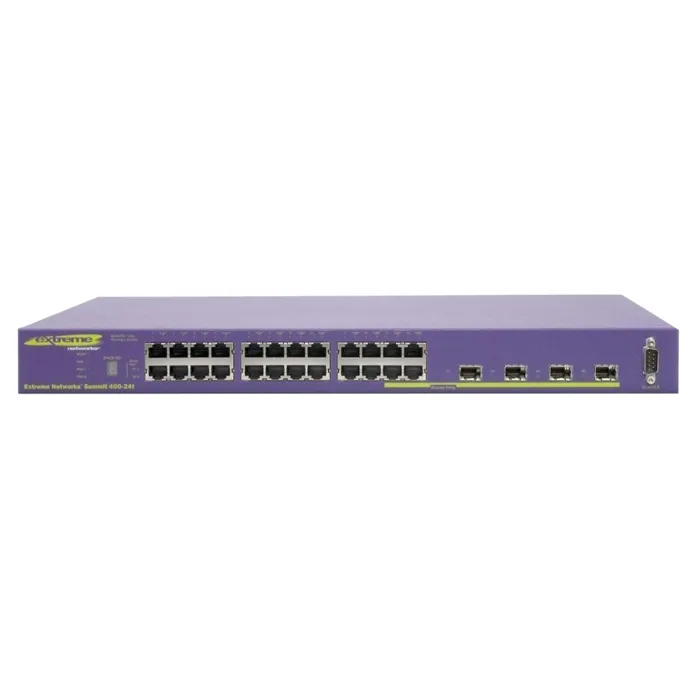 Extreme Networks 16131 | Summit 400-24t 24 x RJ-45 10/100/1000Base-T + 4 x SFP (mini-GBIC) Ports Layer 3 Managed Rack-mountable Gigabit Ethernet Network Switch Refurbished -  refurbished available on Gotodirect