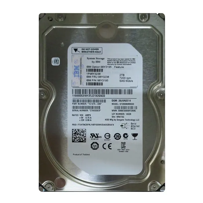 IBM 98Y3195 | 2TB 7200RPM SAS 6Gb/s 128MB Cache 3.5-Inch Hard Drive Refurbished -  refurbished available on Gotodirect