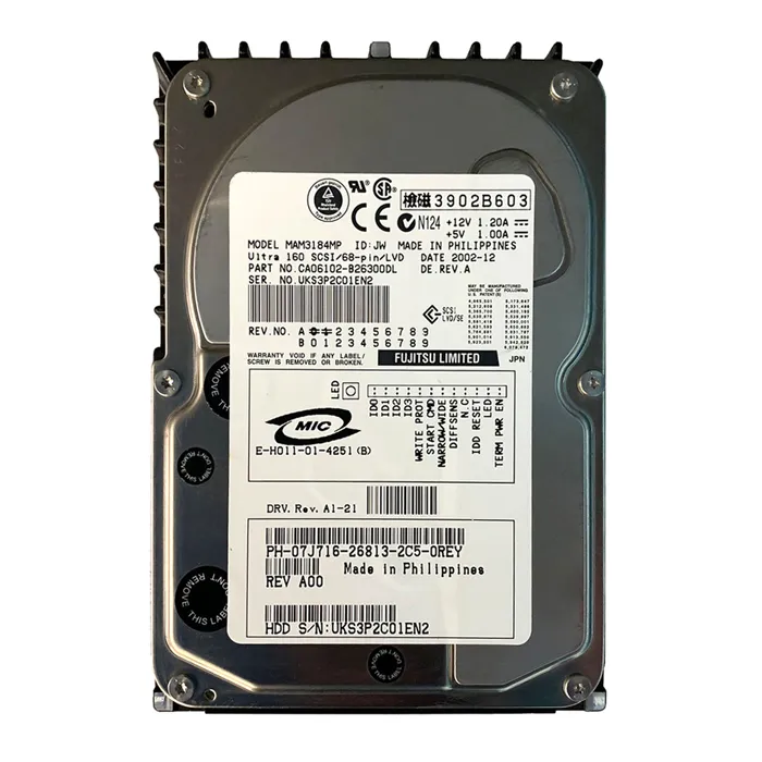 Buy Fujitsu MAM3184MP | 18.4GB 15000RPM Ultra160 SCSI 68-Pin 8MB Cache 3.5-Inch Hard Drive Refurbished - $216.98 Fujitsu MAM3184MP | 18.4GB 15000RPM Ultra160 SCSI 68-Pin 8MB Cache 3.5-Inch Hard Drive Refurbished - Fujitsu refurbished available on Gotodirect
