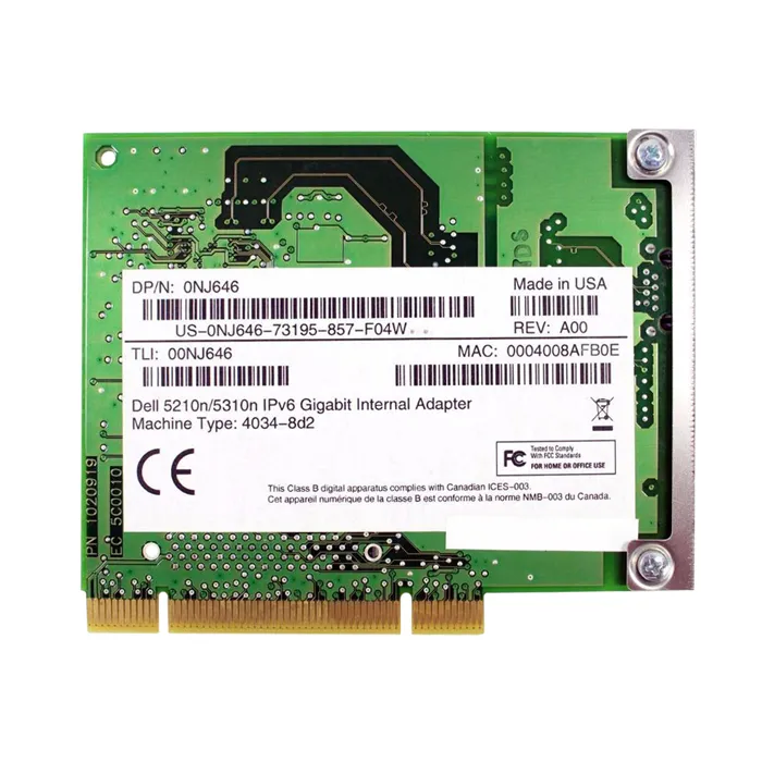 Dell NJ646 | 5210/5310N Network Communication Ethernet Card Refurbished - Dell refurbished available on Gotodirect