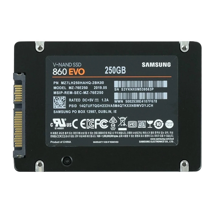 Samsung MZ-76E250BW | 860 EVO Series 250GB 2.5-inch 6GB/s SATA  512MB Cache V-NAND 3bit MLC Solid State Drive Refurbished - Samsung refurbished available on Gotodirect