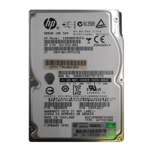 HP 730454-004 | 900GB 10000RPM SAS 6Gb/s Hot-Pluggable SFF 2.5-inch Enterprise Hard Drive for MSA Storage Refurbished - Hewlett-Packard (ou HP en abrégé) refurbished available on Gotodirect