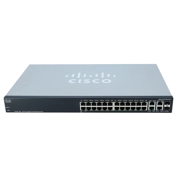 Buy Cisco SG300-28P | Small Business 300 Series 24 x Ports PoE 1000Base-T + 2 x Ports RJ-45 + 2 x combo SFP Layer 3 Managed 1U Rack Mountable Gigabit Ethernet Network Switch Refurbished - $423.52 Cisco SG300-28P | Small Business 300 Series 24 x Ports PoE 1000Base-T + 2 x Ports RJ-45 + 2 x combo SFP Layer 3 Managed 1U Rack Mountable Gigabit Ethernet Network Switch Refurbished - Cisco Systems Inc. refurbished available on Gotodirect