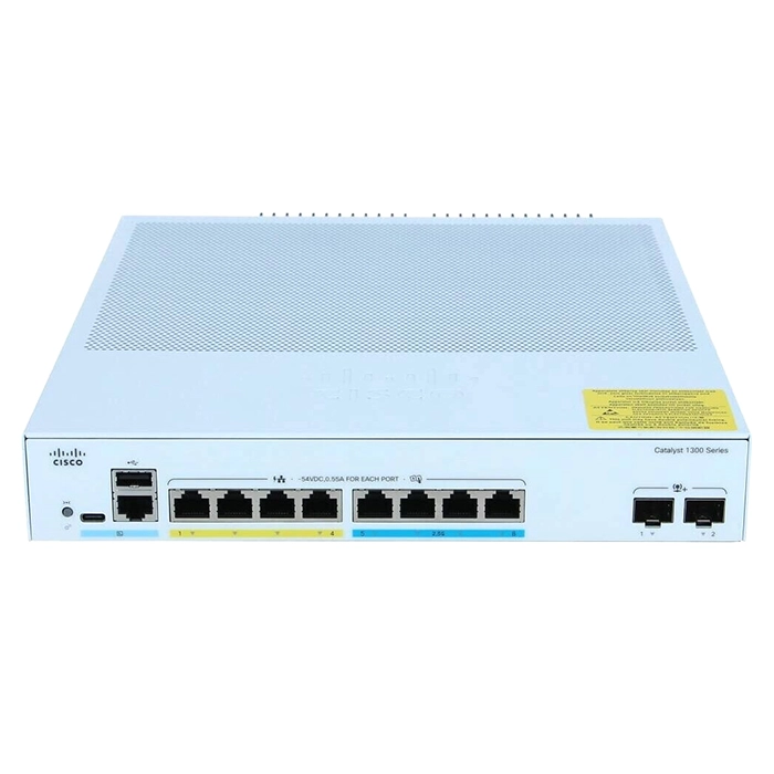Cisco C1300-8MGP-2X-RF | Catalyst 1300 Series 1300-8MGP-2X 8 x 1GbE RJ-45 PoE+ and 4 x 2.5GbE RJ-45 PoE+ and 2 x 10GbE SFP+ Uplink Ports Layer 3 Managed Gigabit Ethernet Switch Refurbished - Cisco Systems Inc. refurbished available on Gotodirect
