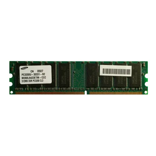 Samsung M368L6423ETM-CCC | 512MB DDR-400MHz PC3200 Non-ECC Unbuffered UDIMM CL3 2Rx8 2.5V 184-Pin Memory Module Refurbished - Samsung refurbished available on Gotodirect