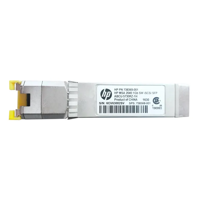 HP 738368-001 | MSA 2040 1Gb/s 1000Base-T Copper-Mode Short Wave 100m iSCSI RJ-45 Connector SFP Transceiver Module Refurbished - Hewlett-Packard (ou HP en abrégé) refurbished available on Gotodirect