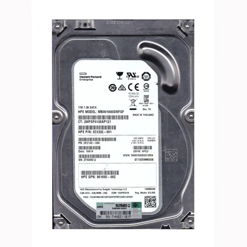 HP 871332-001 | 1TB 7200RPM SATA 6GB/s Hot-Pluggable 3.5-Inch LPc Hard Drive for ProLiant Gen8/Gen9/Gen10/Gen10+/Gen11 Servers Refurbished - Hewlett-Packard (ou HP en abrégé) refurbished available on Gotodirect