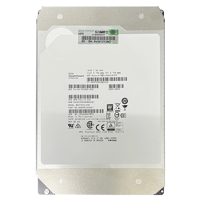 HP P04385-002 | 14TB 7200RPM SAS 12GB/s Hot-Pluggable 3.5-Inch LPc Hard Drive for ProLiant Gen10/Gen10+/Gen11 Servers Refurbished - Hewlett-Packard (ou HP en abrégé) refurbished available on Gotodirect