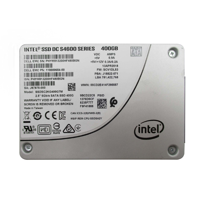 Intel SSDSC2KG400G7M | S4600 400GB SATA 6Gb/s 2.5-Inch Solid State Drive Refurbished - Intel refurbished available on Gotodirect