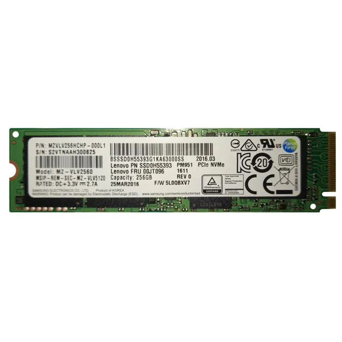 Samsung MZ-VLV2560 | PM951 256GB Triple-Level-Cell PCI Express NVMe 3.0 x4 M.2 Solid State Drive Refurbished - Samsung refurbished available on Gotodirect